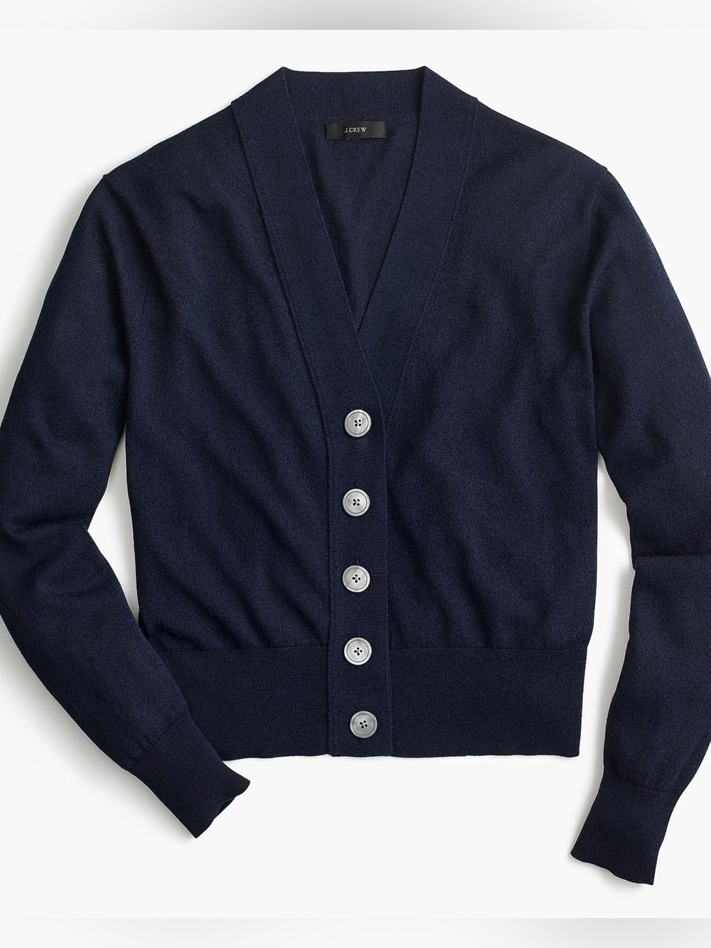 J. Crew Cropped lightweight cardigan sweater Black Knit
